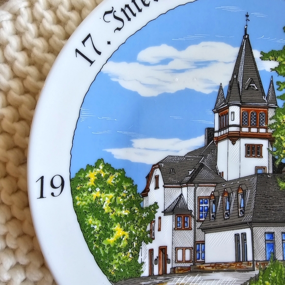 Rare Vintage Decorative Plate with German Scenery 1987 Porcelain - Picture 8 of 12